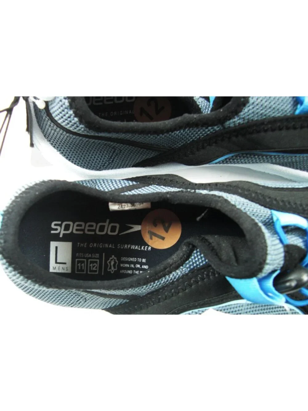 Speedo Blue Flexible Water Shoes Quick Dry Non-Slip Aqua Sneakers Size 11/12 New